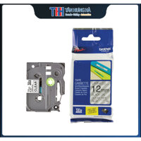 Băng in tem nhãn decal mã vạch Brother TZe-131 chính hãng tiêu chuẩn Black on Clear nền trong suốt