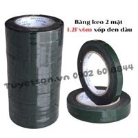 Băng keo 2 mặt 1.2Fx6m xốp đen dầu