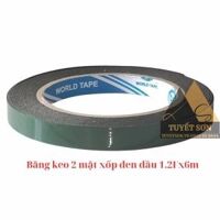 Băng keo 2 mặt 1.2Fx6m xốp đen dầu