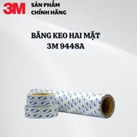 Băng keo 2 mặt 3M 9448A, Màu trong, mỏng 0.15mm - dài 50m