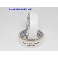 Băng keo 2 mặt - băng dính hai mặt - trắng - bản rộng 1.4cm