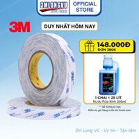 Băng keo 2 Mặt Chịu Nhiệt Dán Linh Kiện Điện Tử 3M Khổ 12mm x 50m 9448A-12 - 3M Long Vu