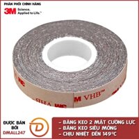 Băng keo 2 mặt cường lực siêu mỏng 3M 5915 08mm x 33m, 10mm x 33m, 12mm x 33m Cắt keo theo yêu cầu, cắt theo kích thước