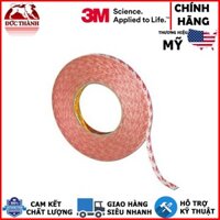 Băng keo 2 mặt siêu dính chịu nhiệt cao 3M GPT-020F trắng đỏ dày 0.2mm dài 50m