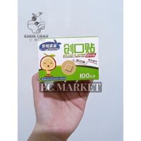 Băng keo cá nhân Miếng dán vết thương Hình tròn đường kính 22mm Hộp 100 miếng