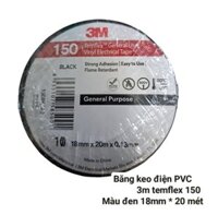 Băng keo cách điện 3M TEMFLEX 150 18mmx  18m, đen