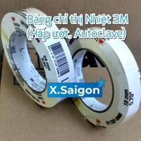 Băng keo Chỉ thị Nhiệt 3M (Hấp ướt), Size 18 mm hoặc 24 mm.