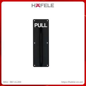 Bảng kéo cửa với tay nắm pull đen mờ Hafele 987.11.203
