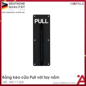 Bảng kéo cửa với tay nắm pull đen mờ Hafele 987.11.203