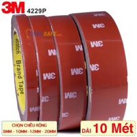 Băng keo cường lực 3M 4229P băng keo 2 mặt siêu dính, siêu chắc, nhiều lựa chọn bề rộng, chiều dài 10 mét - 12mm x 10M