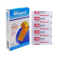 Băng keo dán cá nhân Milophast bảo vệ các vết thương nhỏ, vết trầy xước, rách da (100 miếng)