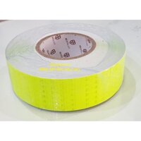 Băng keo decal phản quang kim cương màu xanh chuối  5cm*45m - BKPQ-R016