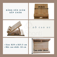 Bảng kéo giãn bắp chân, giãn cơ gân khoeo, hamstring bằng gỗ cao su