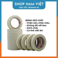 Băng Keo Giấy Chặn Sơn, Chặn Màu Không Để Lại Vết Keo Bộ 3 Cuộn - 1cm x 10 mét