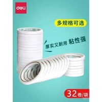 Băng keo hai mặt Deli cho sinh viên, độ bám dính cao, mỏng, giấy cotton thủ công, băng keo trong suốt không để lại cặn