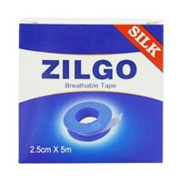 Băng keo lụa Zilgo cố định bông, gạc trong băng bó vết thương (2.5cm x 5m)