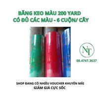 BĂNG KEO MÀU LOẠI 1 200 YARD - CÓ ĐỦ CÁC MÀU - 6 CUỘN/ CÂY