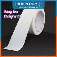 Băng Keo Nhám Chống Trơn Trượt Cầu Thang, Bậc Cửa Oto - Trắng - 10cmx5m