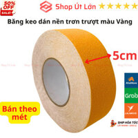 Băng keo nhám màu Vàng, rộng 5cm, dán nền - cầu thang chống trơn trượt, bán theo mét - Shop Út Lớn