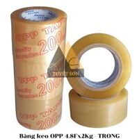 Băng keo OPP 4.8Fx2Kg 200Y  ( TRONG )