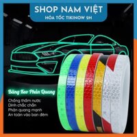 Băng Keo Phản Quang Dán Nhà Cửa, Trang Trí Oto, Xe Máy, Xe Đạp - Đỏ-1cm8m