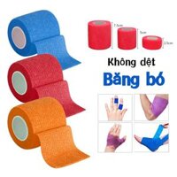 Bang keo the thao đá bóng, Băng keo thể thao vải tự dính,cuốn bó gối dán cơ thể thao cổ tay, ngón tay, cổ chân - màu đỏ, màu đỏ