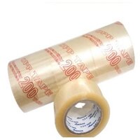 Băng keo trong đóng gói hàng siêu dính cuộn lớn  200 yard, băng dính OPP TAPE dán thùng đóng hàng dạng kéo