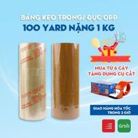 Băng Keo Trong, Đục 100 Yard 1 Cây 6 Cuộn Nặng 1Kg Đóng hàng - Băng keo trong,1 Kg