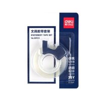 Băng keo trong suốt Deli cho sinh viên, băng keo mạnh 12mm/18mm, băng keo chống nước, băng keo vô hình, băng keo một mặt nhỏ, máy cắt băng, giá đỡ băng keo nhỏ gọn và tiện lợi cho sử dụng tại nhà