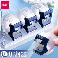Băng keo trong suốt Deli kích thước nhỏ cho sinh viên 12mm/18mm băng keo mạnh mẽ băng keo chống nước băng keo vô hình băng keo một mặt máy cắt băng keo giá đỡ băng keo nhỏ gọn và tiện lợi cho sử dụng tại nhà