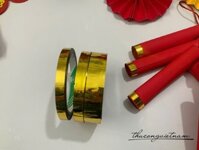 Băng Keo Vàng Trang Trí Tết – Quấn Pháo Giấy, Kim Tiền