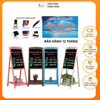 Bảng Led Huỳnh Quang, Bảng Viết Dạ Quang khung gỗ DECOR ( Tặng kèm Combo 10 món phụ kiện )