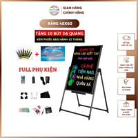 Bảng Led Huỳnh Quang, Bảng Viết Dạ Quang QUANG LED Kích Thước 40x60cm (Tặng kèm COMBO 10 phụ kiện)