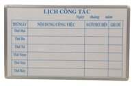 Bảng Lịch Công Tác viết lông Bavico BLCT Trắng - 0.8m x 1m2