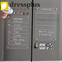 Bảng lịch DRESSPLUS, Nhãn dán tủ lạnh trong suốt Acrylic, Bảng thông báo hình chữ nhật có bút và xóa bảng tin có thể tái sử dụng Cửa hàng tạp hóa