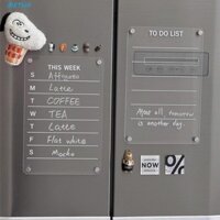 Bảng lịch METHA, Nhãn dán tủ lạnh trong suốt Acrylic, Bảng thông báo có bút và xóa bảng tin hình chữ nhật có thể tái sử dụng Trường học