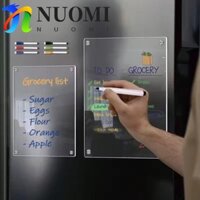 Bảng lịch NUOMI, Nhãn dán tủ lạnh trong suốt bằng Acrylic, Bảng thông báo hình chữ nhật có bút và xóa bảng tin có thể tái sử dụng Cửa hàng tạp hóa