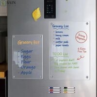 Bảng lịch SAIN, Nhãn dán tủ lạnh trong suốt Acrylic, Bảng thông báo hình chữ nhật có bút và xóa bảng tin có thể tái sử dụng Trường học