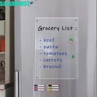 Bảng lịch SOLARBURST, Nhãn dán tủ lạnh trong suốt Acrylic, Bảng thông báo hình chữ nhật có thể tái sử dụng bằng bút và xóa bảng tin Cửa hàng tạp hóa