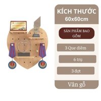 Bảng lỗ trang trí hình trái tim,tấm bảng Pegboard gỗ,tấm lỗ đa năng 60x60-Nội thất Uy Vũ