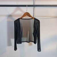 Băng Lụa Chống Nắng Cardigan Nữ Mùa Hè Tulle Nhỏ Áo Khoác Bên Ngoài Phù Hợp Với Sling Váy Voan Áo Khoác Ngắn Khăn Choàng Áo Khoác Ngoài Mặc