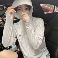 Băng Lụa Chống Nắng Quần Áo Nữ 2025 Phong Cách Mới Mùa Hè Chống Nắng Dụng Cụ Tiện Dụng Dài Tay Siêu Mỏng Áo Khoác Đi Xe Đạp Leo Núi Quần Áo Chống Nắng 2025