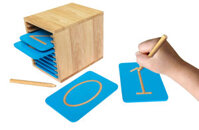Bảng luyện viết chữ số cho bé bằng gỗ