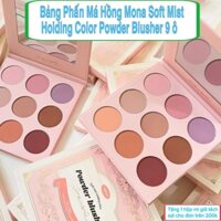 Bảng má hồng MONA Soft Mist Holding Color Powder Blusher 9 ô mịn lì và bền màu suốt cả ngày