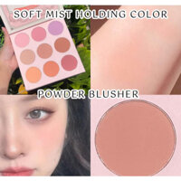 Bảng má hồng phấn Mona 9 ô Soft Mist Holding Color Powder Blusher tự nhiên và bền màu suốt cả ngày