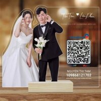 Bảng mã qr code để bàn in theo yêu cầu, bảng tài khoản ngân hàng, bảng thanh toán để ở quầy lễ tân
