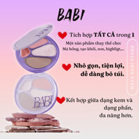Bảng Makeup Đa Năng BABI - NAYA BABI STORE - Bảng Trang Điểm Đa Công Dụng ALL IN ONE Má hồng Tạo Khối Son Highlight