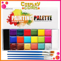 Bảng màu body painting VERONNI - Màu hoá trang face & body panting Bảng màu hoá trang painting 20 ô  - Corn.cosplay.shop
