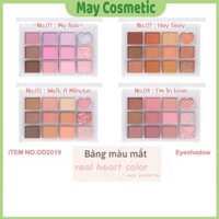 Bảng Màu Mắt Odbo Real Heart ODBO OD2019 12 Ô Có Trái Tim Đa Dạng Màu Sắc Thái Lan 8g