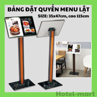 Bảng menu nhà hàng cafe khách sạn, bảng chỉ dẫn, cây menu đứng, Bảng đặt quyển Menu quán ăn